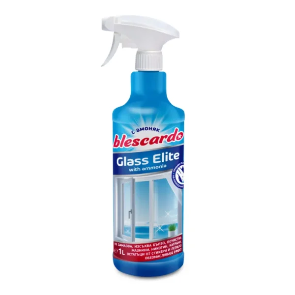 Препарат за Почистване на Стъкла с Амоняк, Blescardo Elite 1L